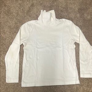 White Turtleneck Long Sleeve Top